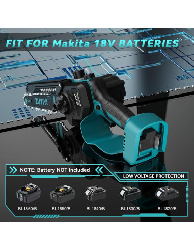 Mini Motosierra Inalámbrica ZUYIYI 15 cm 18V con Lubricación