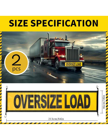 Carteles de Carga Sobredimensionada Titelogic - Paquete de 2