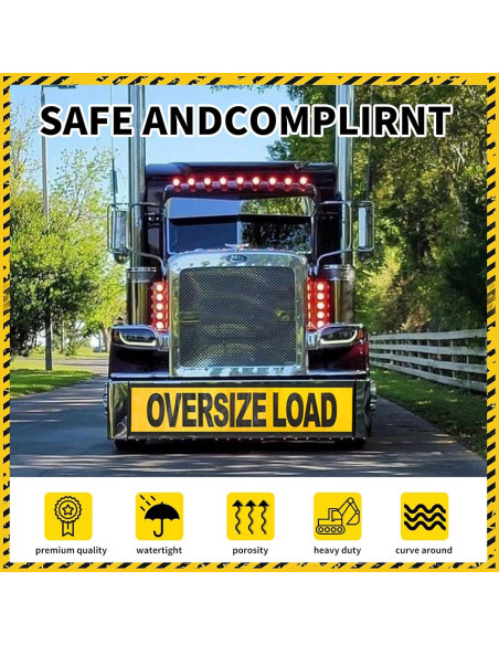 Carteles de Carga Sobredimensionada Titelogic - Paquete de 2