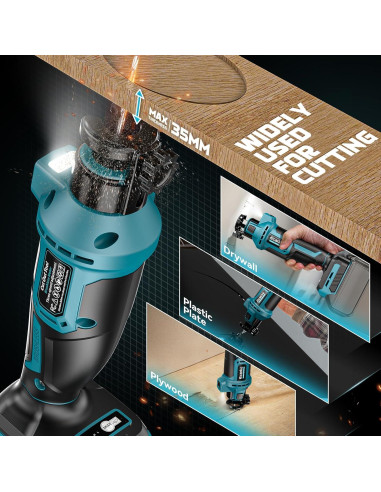 Cortadora Inalámbrica Ecarke 18V para Paneles de Yeso