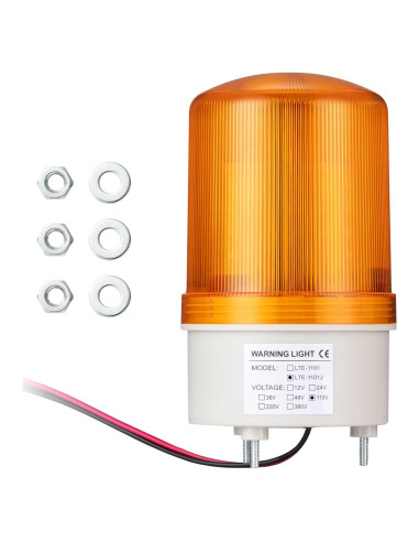 Lámpara de Alarma de Señal Industrial GKEEMARS LTE-1101J LED Amarillo