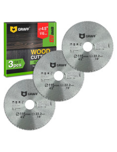 Hoja de sierra circular GRAFF 115mm 120 dientes para madera