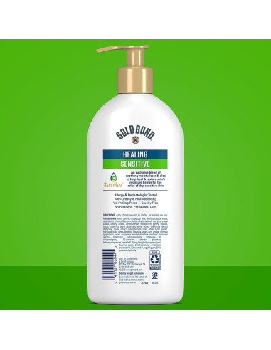Loción Corporal y Facial Gold Bond Healing 369 g Piel Seca
