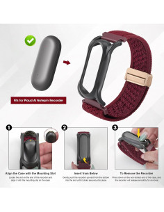 Correa de Nylon Ajustable para Smartwatch + Funda PLAUD AI NotePin 2