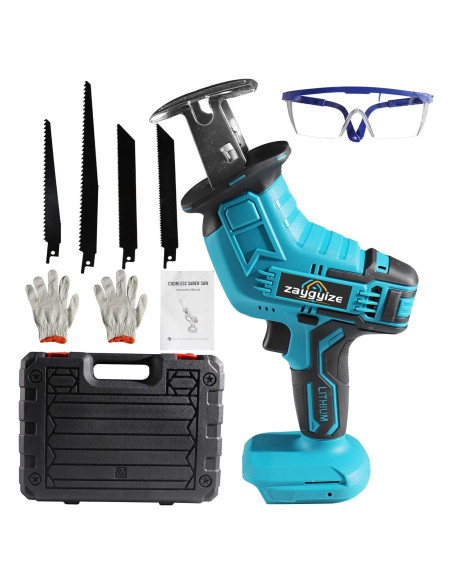 Sierra Recíproca Inalámbrica Zaygyize 0-3000 RPM para Madera/Metal