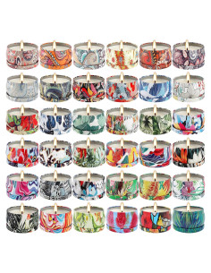 Set de 36 Velas Aromáticas Howemon - Cera de Soja Natural