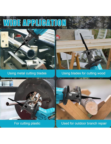 Sierra Recíproca Inalámbrica Zaygyize 0-3000 RPM para Madera/Metal