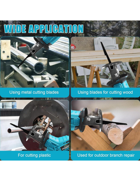 Sierra Recíproca Inalámbrica Zaygyize 0-3000 RPM para Madera/Metal