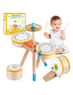 Batería de Jazz de Madera Meytccve para Niños 1-3 Años