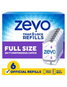 Cartuchos de Recarga Zevo para Trampa de Insectos Voladores - 6 Unidades