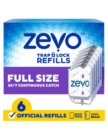 Cartuchos de Recarga Zevo para Trampa de Insectos Voladores - 6 Unidades