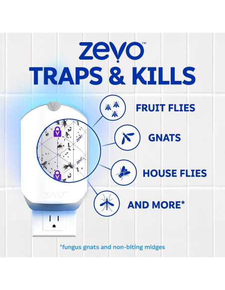 Cartuchos de Recarga Zevo para Trampa de Insectos Voladores - 6 Unidades
