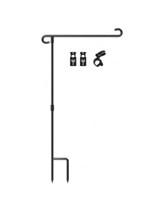 Soporte para Bandera de Jardín HOOSUN de Hierro Forjado 31.75x45.72 cm