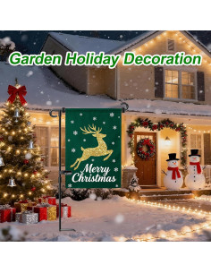 Soporte para Bandera de Jardín HOOSUN de Hierro Forjado 31.75x45.72 cm 2