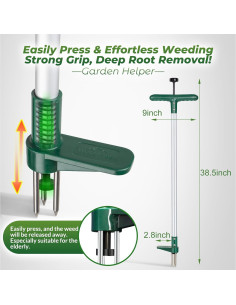 Extractor de Malezas Walensee con Mango Largo y 3 Garras 2