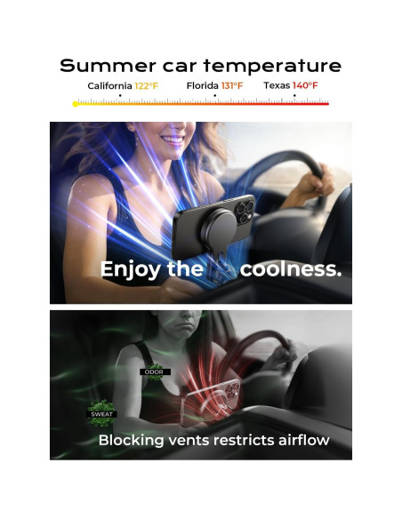 Cargador Inalámbrico MagSafe LISEN para iPhone 17 Auto Plata