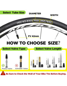 2 Tubos de Bicicleta 700C Hydencamm con Válvula Presta 42mm 2