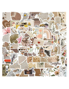 120 Calcomanías Vintage Koolstuffs Impermeables para Scrapbook