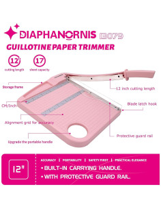 Cortadora de Papel Guillotina DIAPHANORNIS 30.48 cm Rosa 2