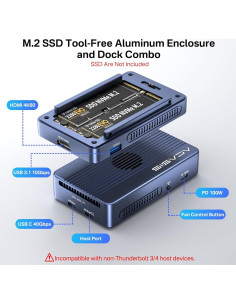 Caja SSD NVMe M.2 ACASIS TBU405 Pro Max 40Gbps con Ventilador 2