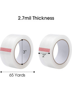 Cinta de Embalaje Transparente Pacific Mailer 2" Ancho 65 Yds 2