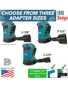 Adaptador de aspiradora 1058 Designs para lijadoras Makita 2