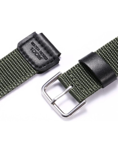 Correa de nylon verde ejército 18mm para reloj Casio AE1200WH