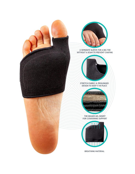 Almohadillas Metatarsales Brison para Alivio del Dolor - 2 Pares