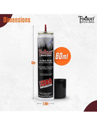 Recarga Butano Premium Foghat 60ml para Antorchas de Cocina