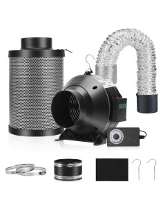 Kit de Filtración de Aire MELONFARM 4" con Ventilador y Filtro