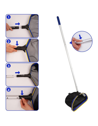 Red Skimmer Profundo Poolvio con Poste Ajustable 3m - 10m