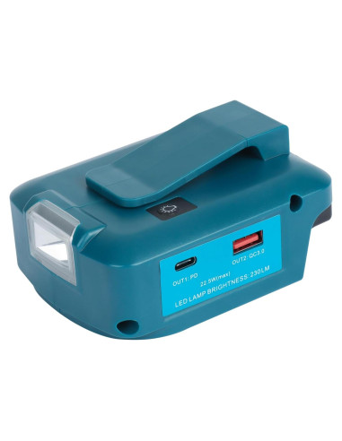 Adaptador de Batería USB ADP05 Makita 18V con Luz LED