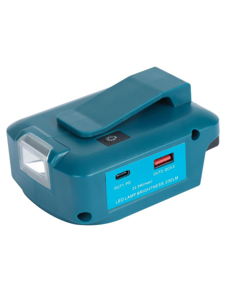Adaptador de Batería USB ADP05 Makita 18V con Luz LED