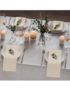 Juego de Servilletas de Lino Ruvanti 6 Pzas 45.72x45.72 cm Natural 2