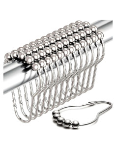 Ganchos de Cortina de Ducha KEMSHIRE Acero Inoxidable 12 Piezas