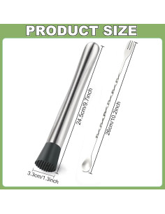 Juego de 2 Piezas Muddler y Cuchara Acero Inoxidable SZDGGZ 2