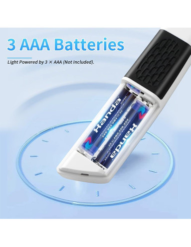 Lupa de lectura 5X SKGXMAGN con luz LED y mango plegable