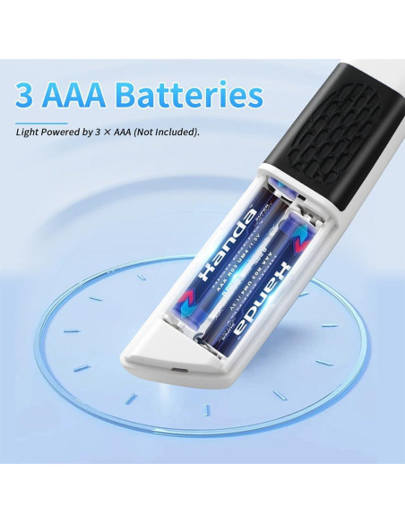 Lupa de lectura 5X SKGXMAGN con luz LED y mango plegable