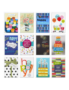 Tarjetas de Cumpleaños Hallmark - 12 Tarjetas y Sobres