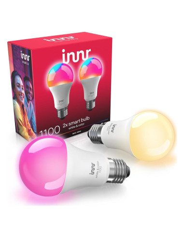 Bombilla Inteligente Innr A19 Zigbee E26 1100 Lúmenes Paquete de 2