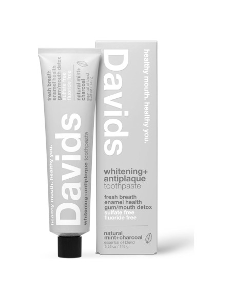 Pasta de Dientes de Carbón Davids 149.69g Blanqueamiento Natural