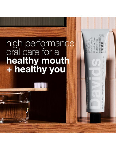 Pasta de Dientes de Carbón Davids 149.69g Blanqueamiento Natural