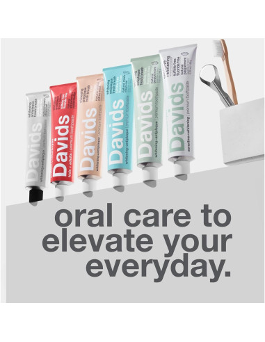 Pasta de Dientes de Carbón Davids 149.69g Blanqueamiento Natural