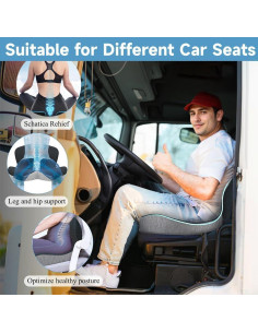 Cojín de Asiento Ergonómico SAMLOO de Espuma Viscoelástica 2