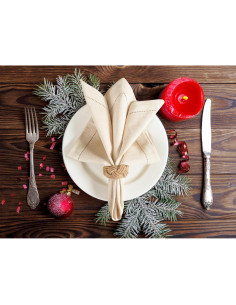 Juego de 12 Servilletas de Lino Light & Pro 45.72x45.72 cm 2