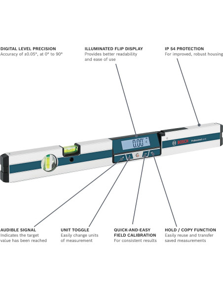Nivel Digital BOSCH GIM 60 de 60,96 cm con Funda y Baterías