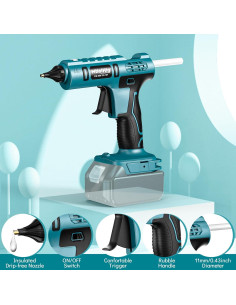 Pistola de Pegamento Inalámbrica MtiolHig 80W para Makita 18V 2