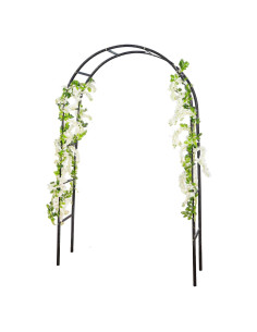 Arco de Jardín de Metal RUBFAC 139.7x238.8 cm Negro