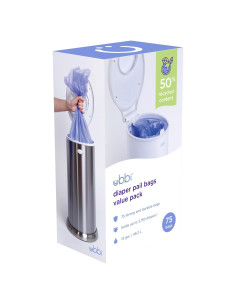 Bolsas Desechables Ubbi para Cubo de Pañales 75 Ct. 49.2 L