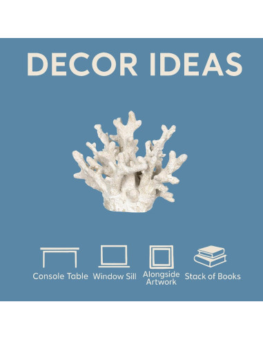 Coral Blanco Decorativo Nautical Crush Trading 16.5x12.7x14cm